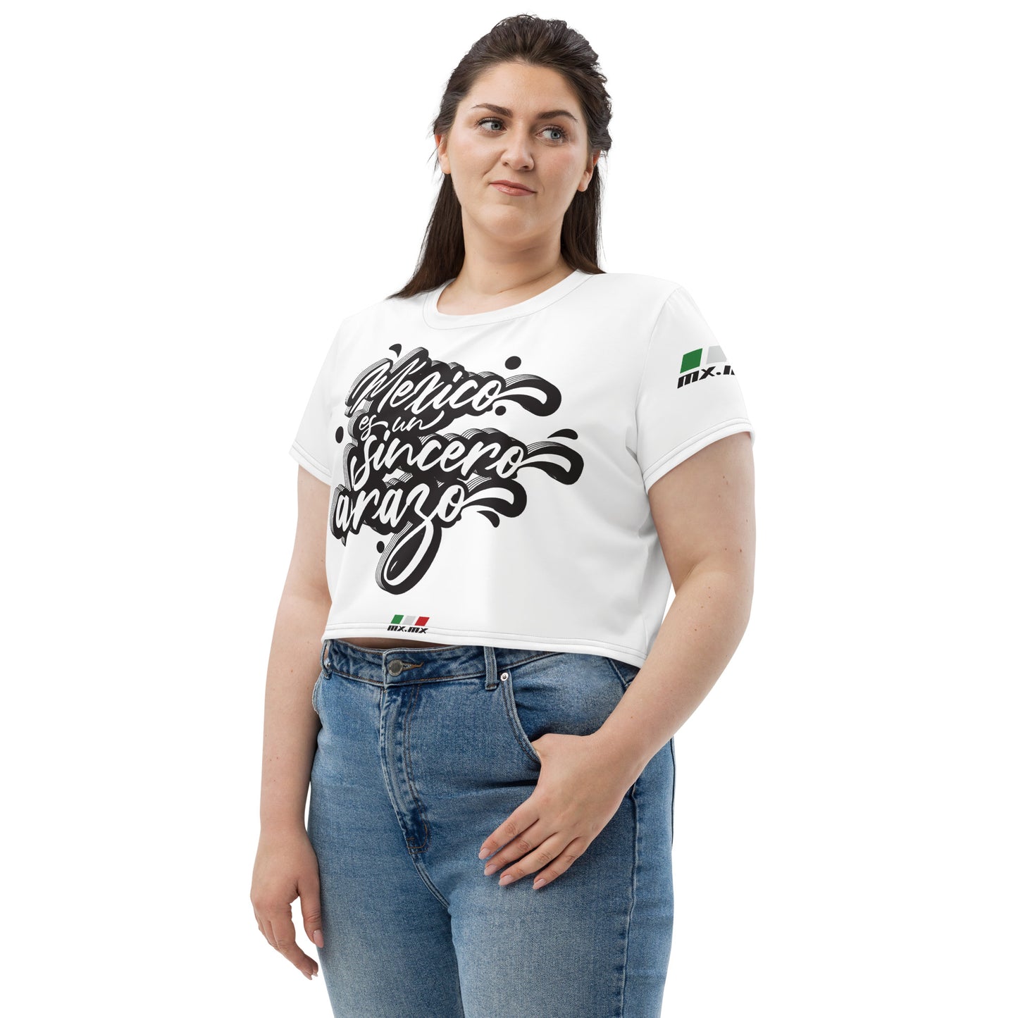 Camiseta corta all over "México es un sincero abrazo"