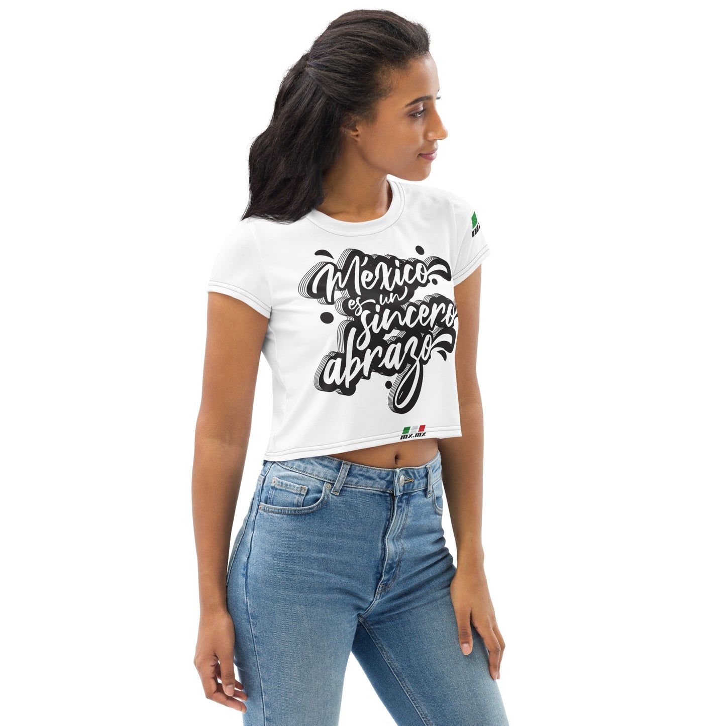 Camiseta corta all over "México es un sincero abrazo"