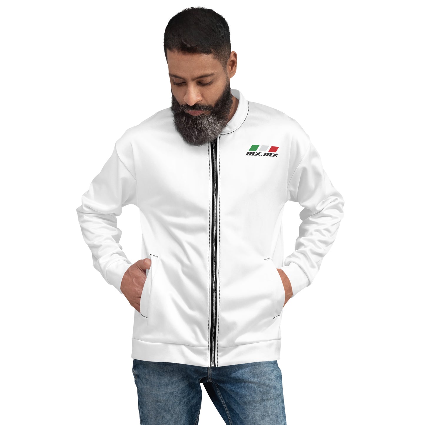 Chaqueta bomber all over unisex "México es un sincero abrazo"