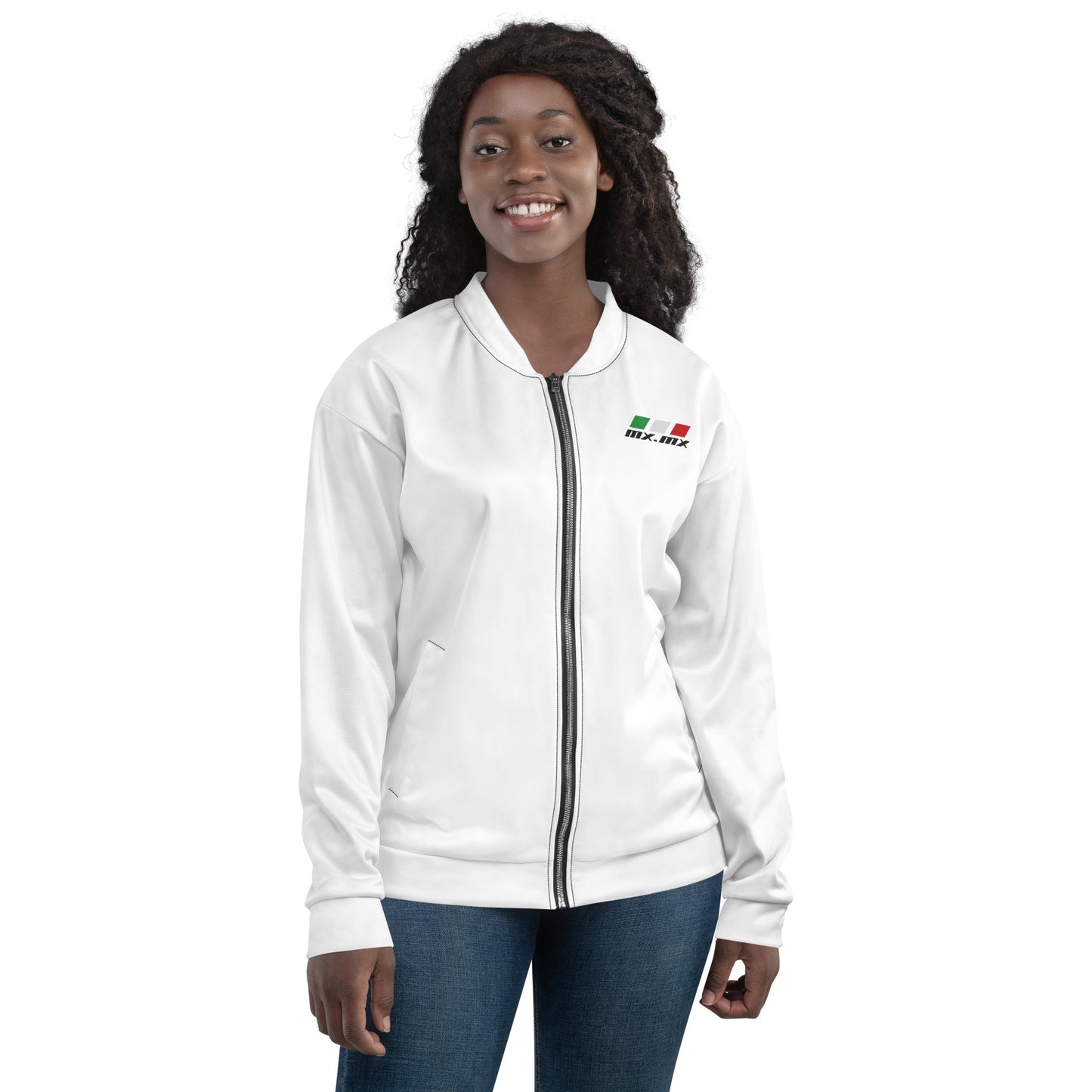 Chaqueta bomber all over unisex "México es un sincero abrazo"